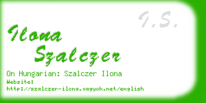 ilona szalczer business card